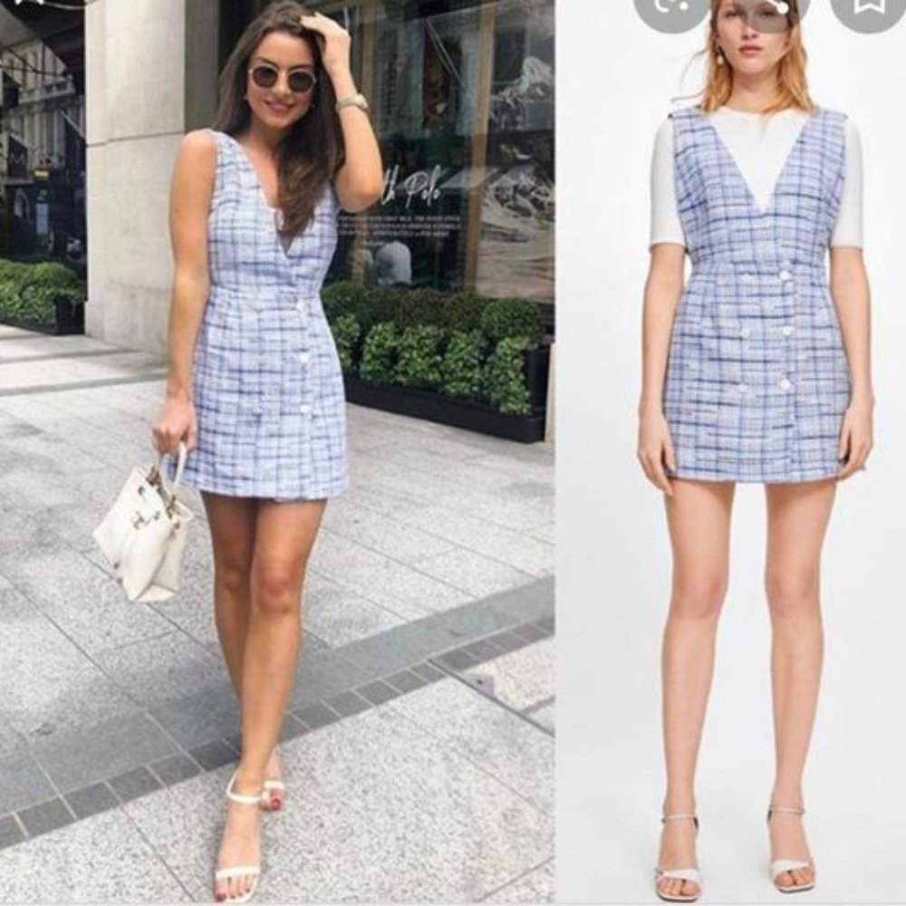 Zara Tweed Sleeveless Mini Dress
